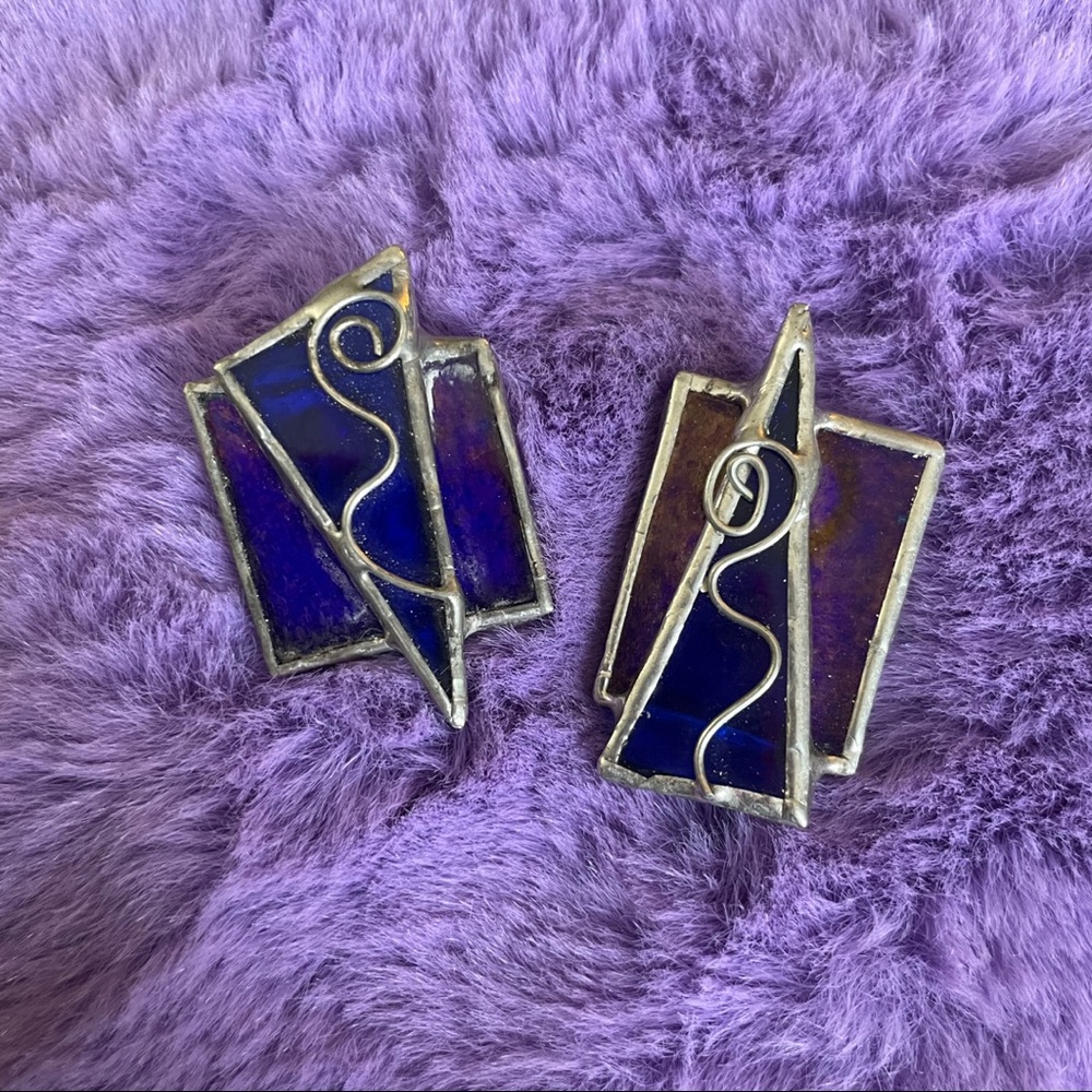 Unique Stained Glass Earrings